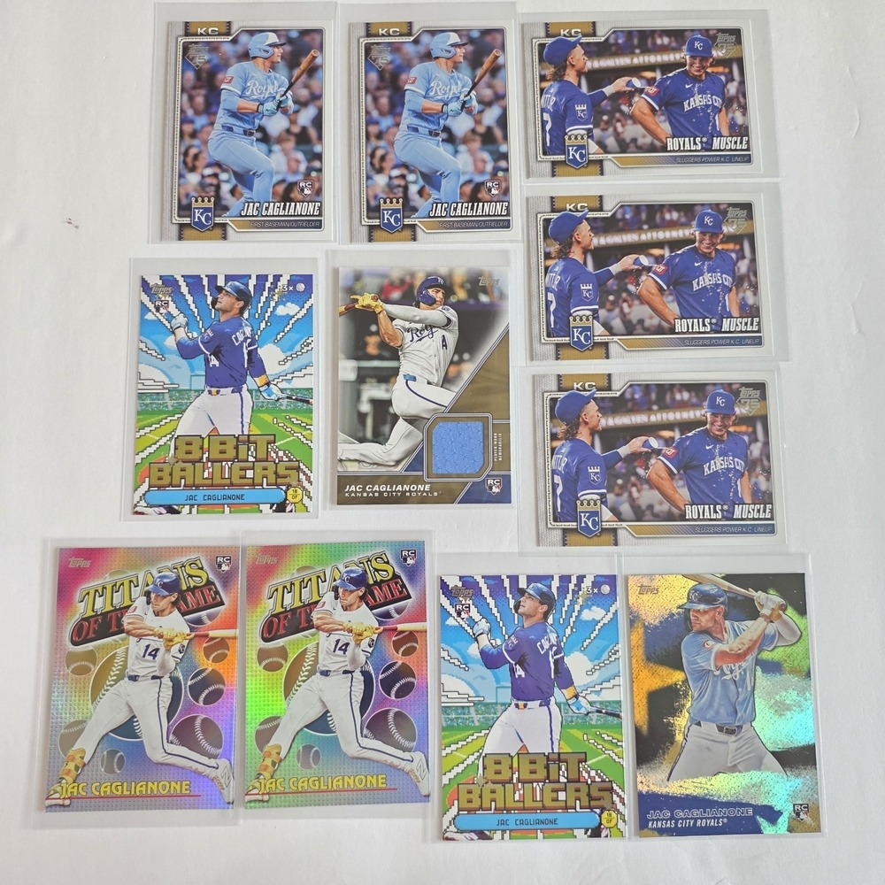 Jac Caglianone 2026 Topps Series 1 Baseball RC Lot Of 11 With Inserts